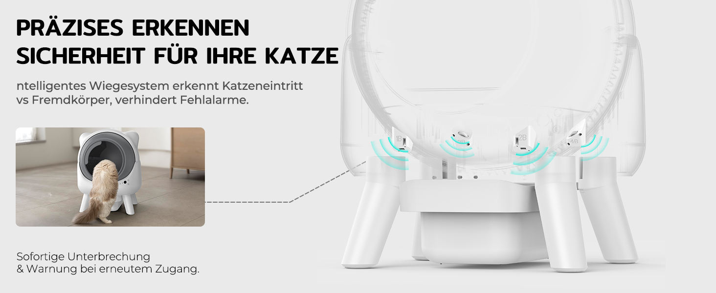 Автоматичний лоток для котів Cura X1 Katzenklo: самоочищення, 80+8 л, датчики безпеки, контроль через додаток, для кількох котів