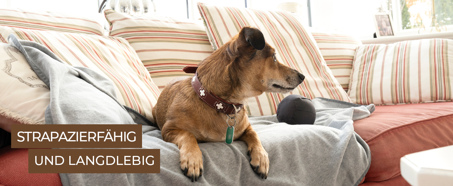 М'яка ковдра для собак Doctor Bark, 100x70 см, блакитна, миюча до 95°C, флісова, Made in Germany