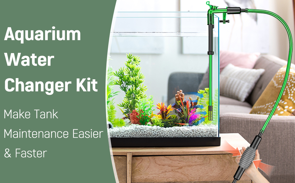 Набір для чищення акваріума Pawfly: сифон, пилосос, шланг 1.8 м, інструмент для догляду за акваріумом