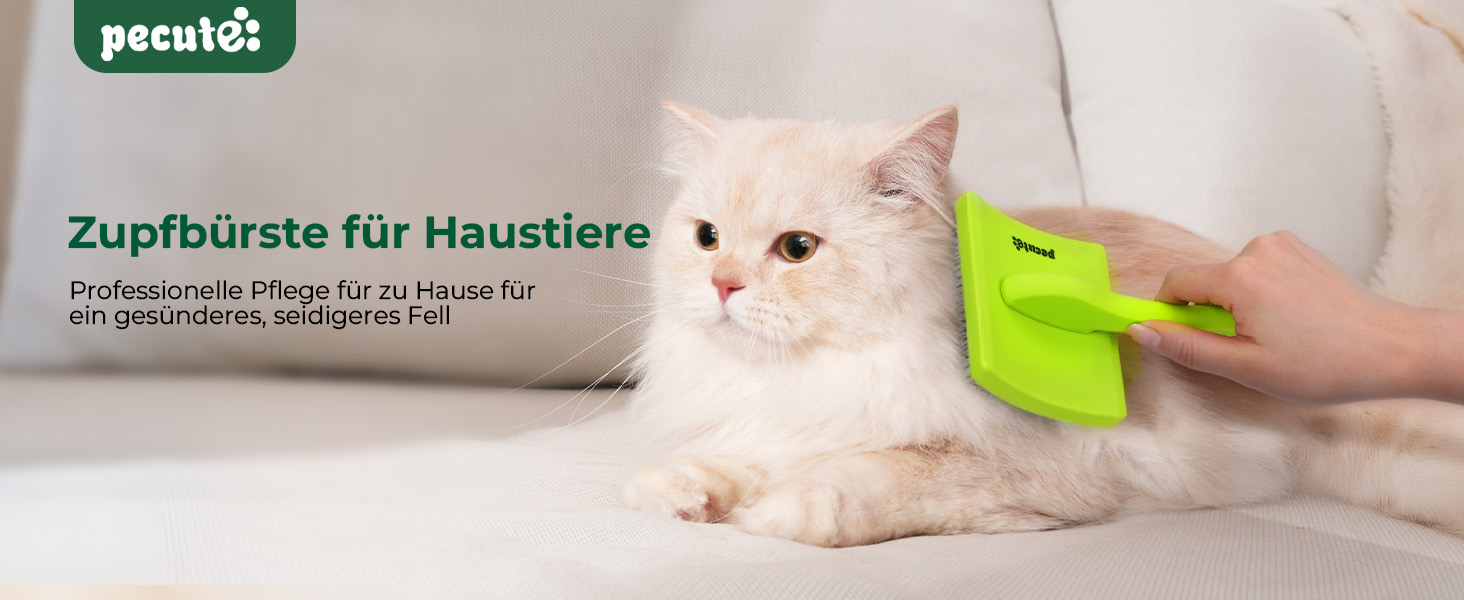 Перукарська щітка Pecute Licker Bürte Profi для собак з довгим хутром: видаляє підшерсток, ковтуни та розплутує шерсть (25 мм, 15 мм, з клейкими кульками)