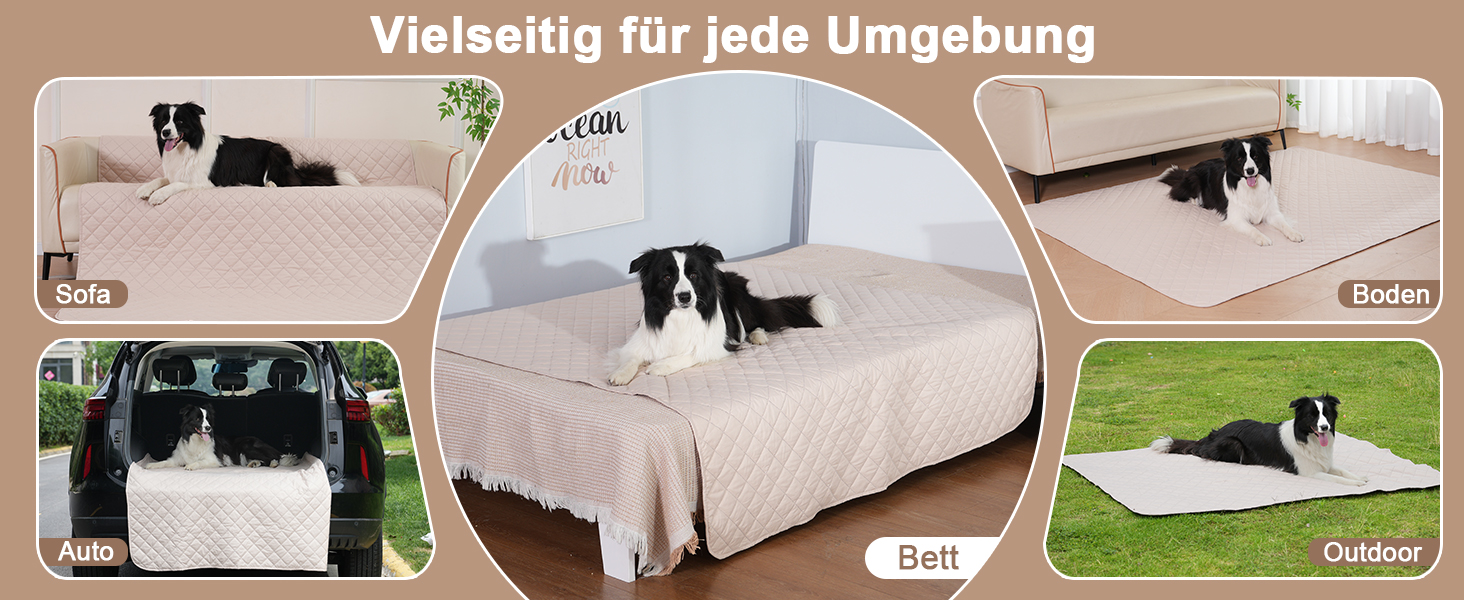 Водонепроникний килимок для собак на диван, ліжко та в авто - котячий килимок, захист дивану/ліжка від подряпин, двосторонній, миючий, ідеальний для великих/маленьких собак (Рожевий, 203x152 см)