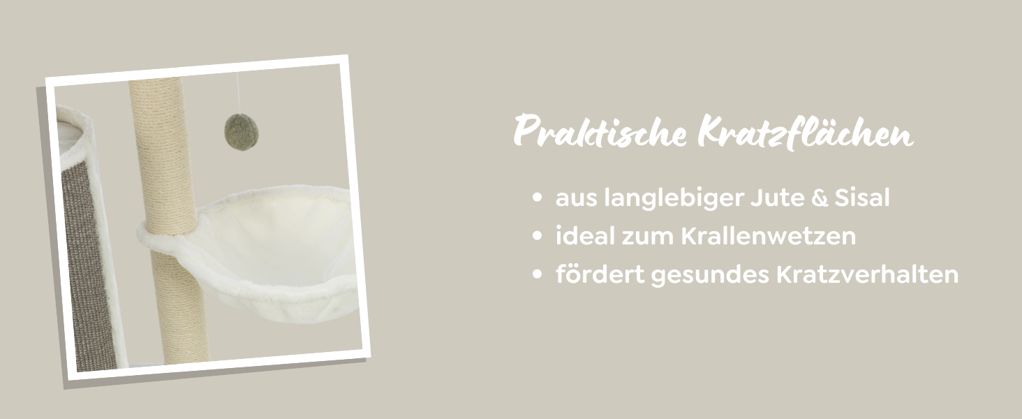 Дерево-подряпування TRIXIE Dante 114 см, бежеве – багатоярусне, з місцями для відпочинку та іграми