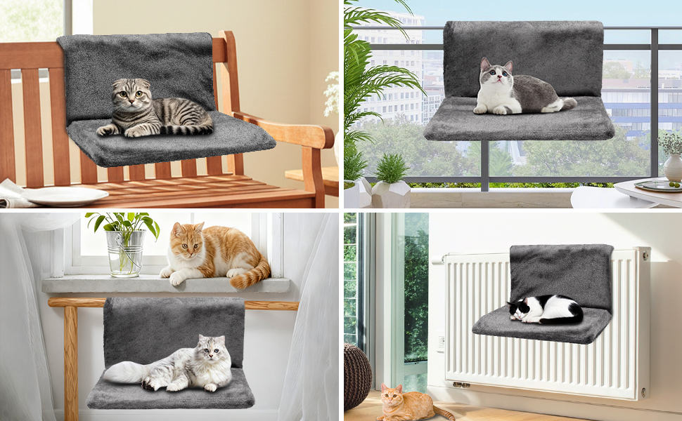 Ліжко для котів на радіатор, гамак для котів на батарею, лежанка для котів та дрібних тварин, ліжко для котів на опалення, гамак для котів на будь-які радіатори
