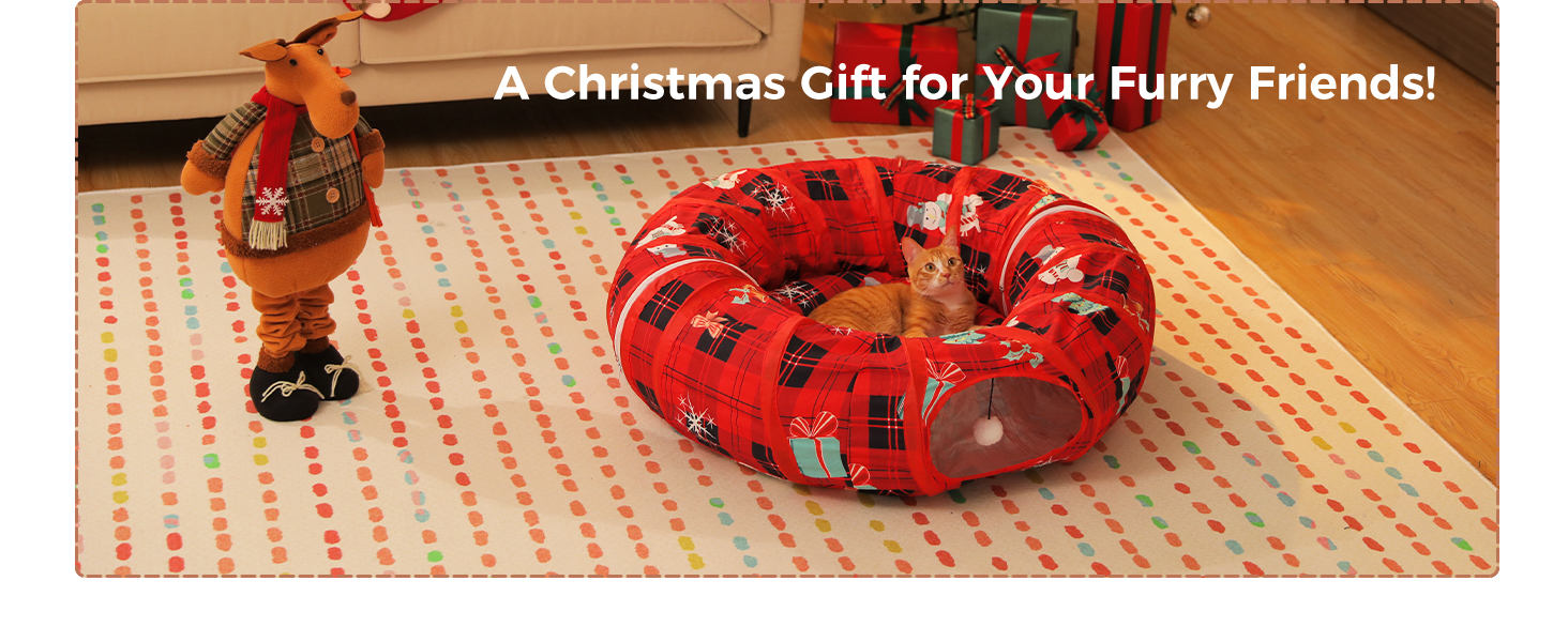 Туннель-лежанка для котів PAWZ Road з м'якою центральною матрацом та іграшками, сірий, для котів, кроликів та цуценят