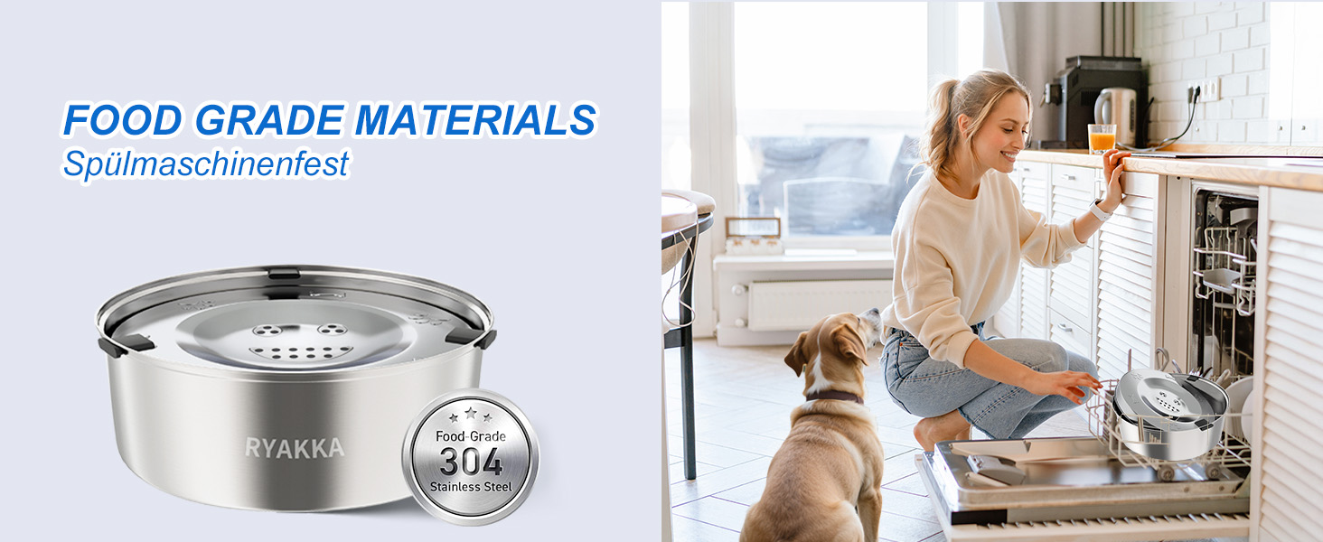 Нержавійна миска для собак 1L без розливання, повільне годування, для собак та котів маленьких та середніх порід