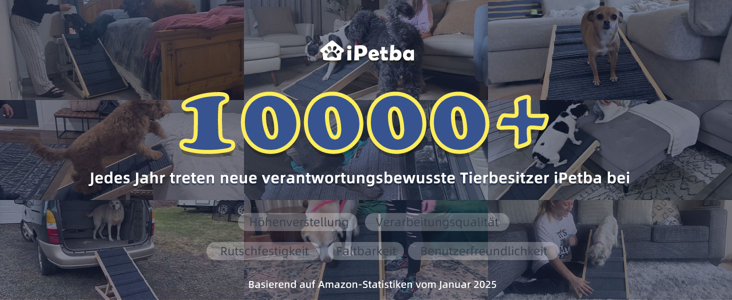 Рампа для собак та котів Hunderampe - складана, регульована, до 90 кг (внутрішнє використання до 35 кг)