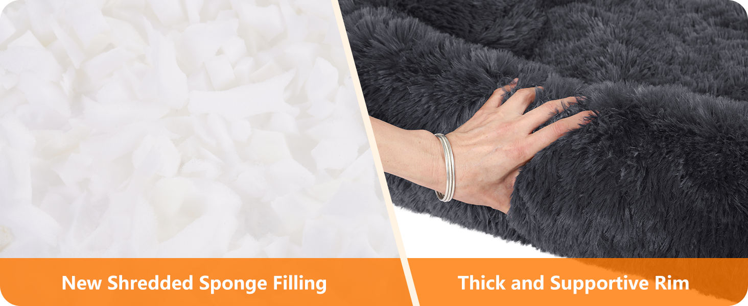 Крісло-лежанка для собак великих та середніх порід, антиковзаюча підстилка, 110 x 95 x 18 см, темно-сірий колір