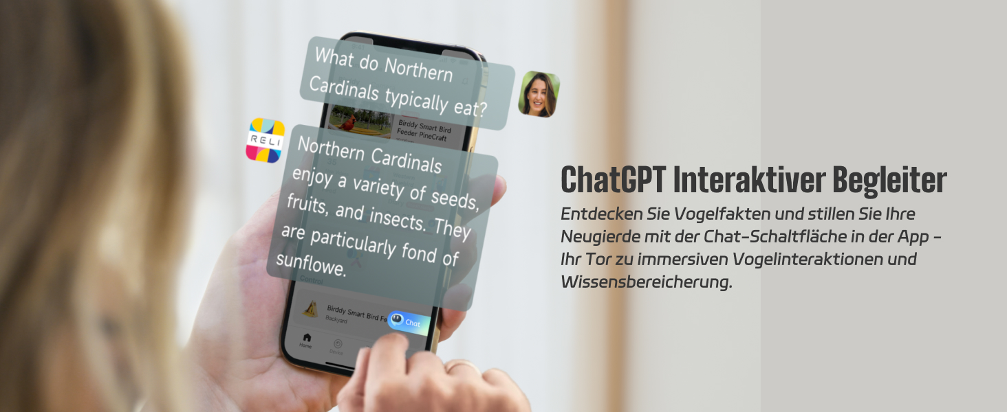 Birddy Оригінальна смарт годівниця для птахів із камерою, сонячна панель, міцний матеріал, GreenTough, з камерою спостереження, ІІ-ідентифікація, пряма трансляція