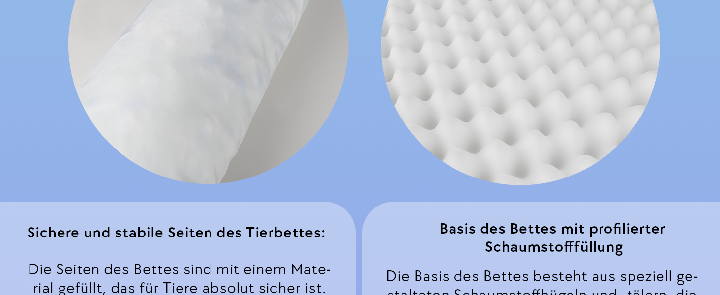 Ортопедичне собаче ліжко Normani для великих, середніх та маленьких собак - м'яке ліжко-диван з високим бортиком, колір бежевий, розмір 60x80x16 см