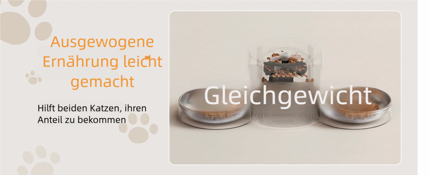 Автомат годування котів для 2 котів з Wi-Fi, таймером та голосовою записом, 4.2L, чорний