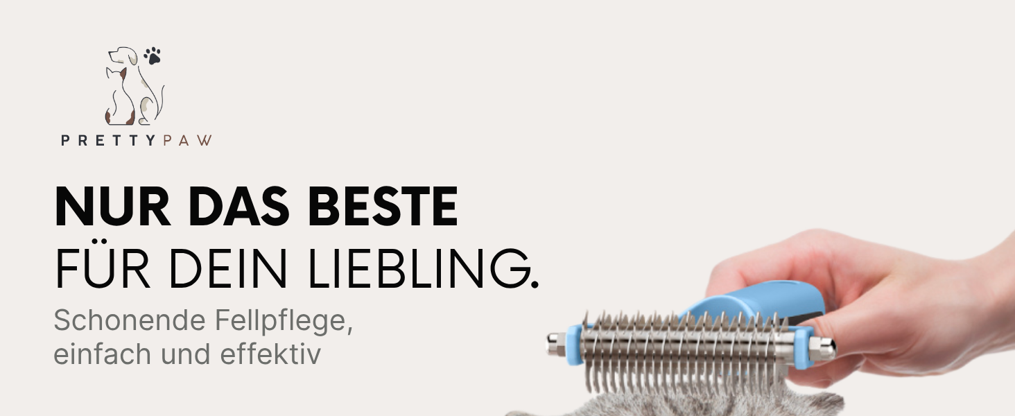 Гребінець для котів Pretty Paw®: м'яке видалення шерсті, проти ковтунів. Підходить для довгошерстих та короткошерстих котів. Масажна підшерсткова щітка. Нова, блакитна!