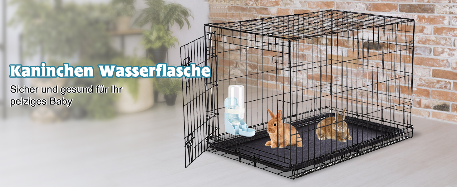 Автоматичний диспенсер води для тварин HYLYUN, 500 мл, підвісний, для морських свинок, шиншил, їжаків, фреток, блакитний