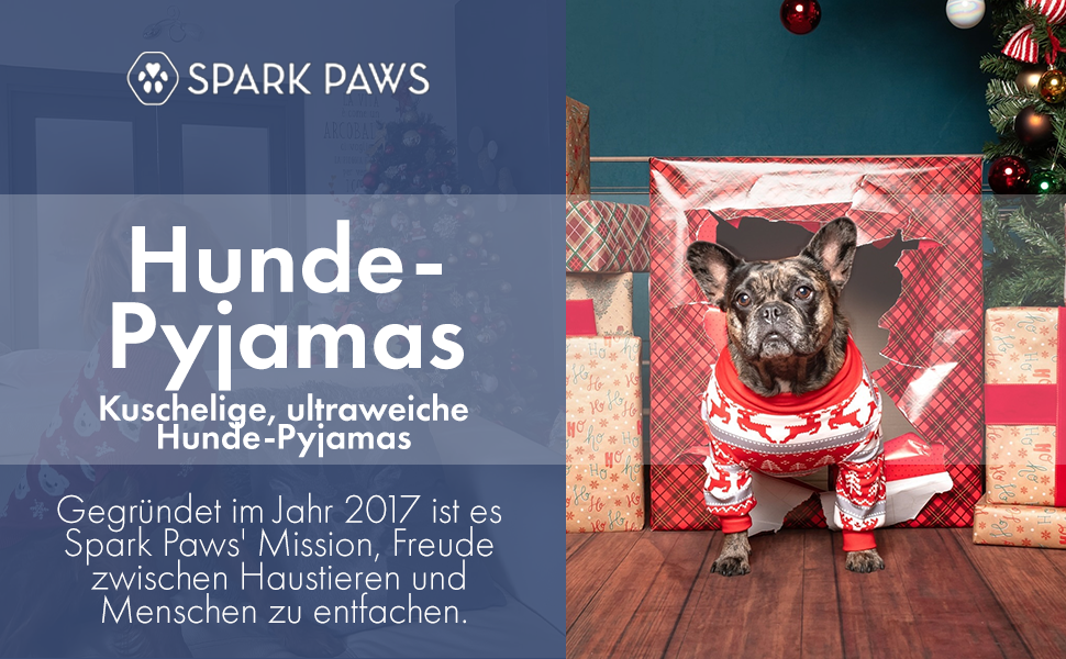 Піжама для собак Spark Paws Winter Wonderland, ультрам'яка, 4-стороння розтяжність, для малих, середніх та великих порід, 3XL (25-34 кг)