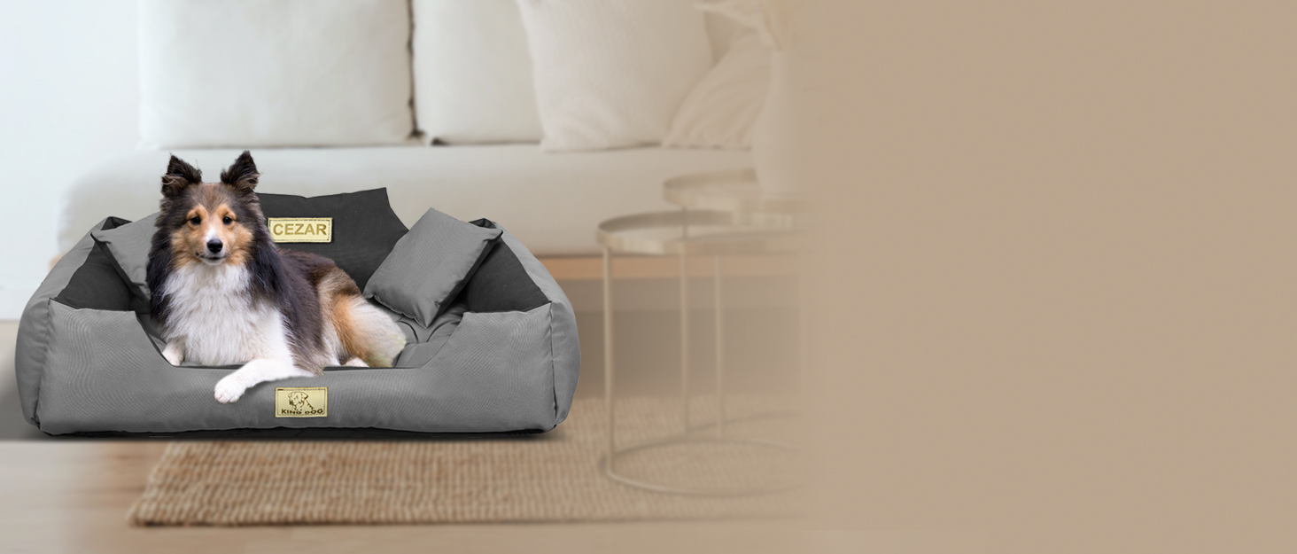 Килимок для собак KING DOG M 80x60 см, водовідштовхуючий, для великих та середніх собак, сірий, 10 см, кулер, комфортний, легко миється