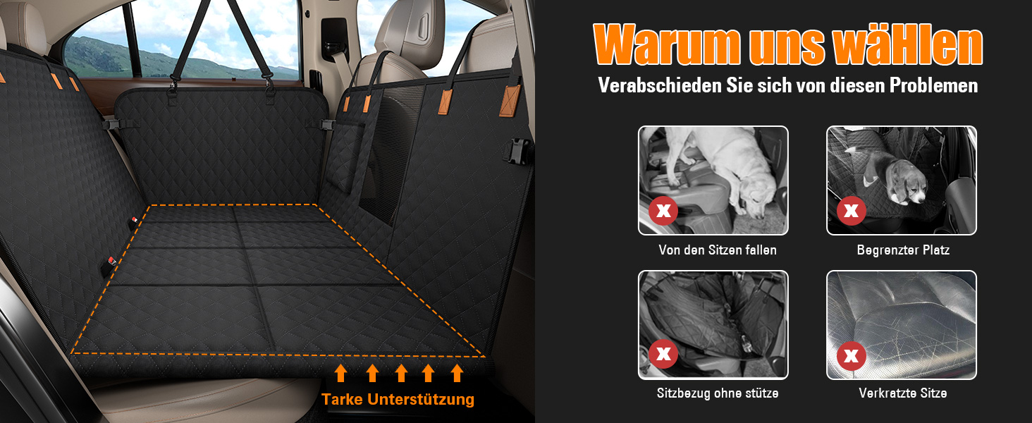 Захист для заднього сидіння автомобіля BMaoBBo: водовідштовхувальний, стійкий до подряпин, для SUV та сімейних авто (127x62 см)