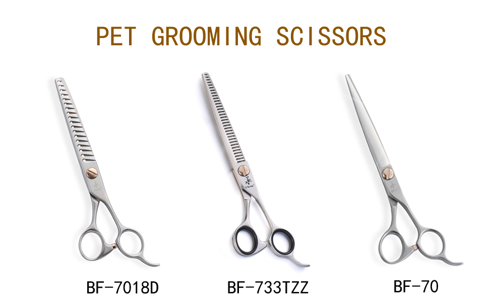Професійна ножиця для грумінгу тварин Cheng BF-75 з нержавіючої сталі, 19,1 см, безпечна та надійна