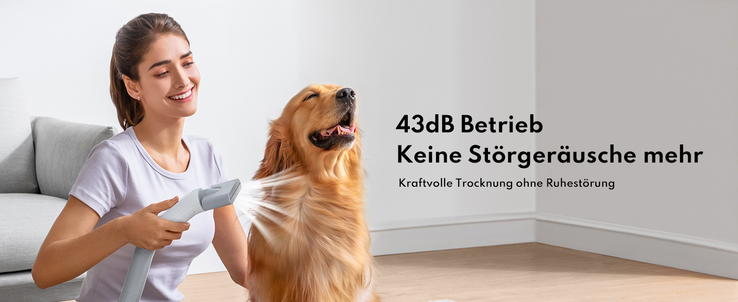 Ультрасушар для собак HomeRunPet Ultraleiser - професійний фен для грумінгу, 99 швидкостей та регулювання температури, 3 насадки