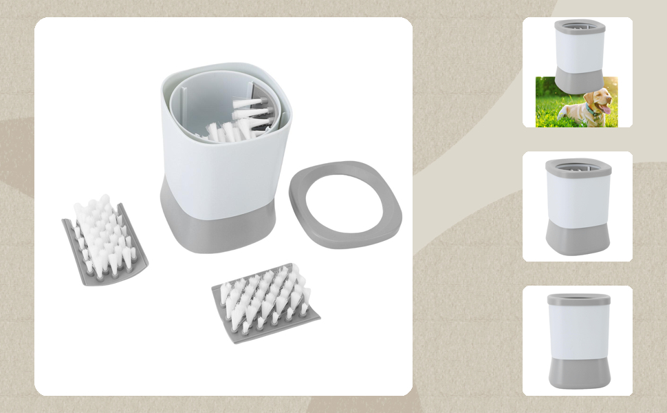 Електрична мийка для лап собак Fockety, автоматичний очищувач лап для цуценят, перезаряджається, білий, для собак та котів середніх розмірів