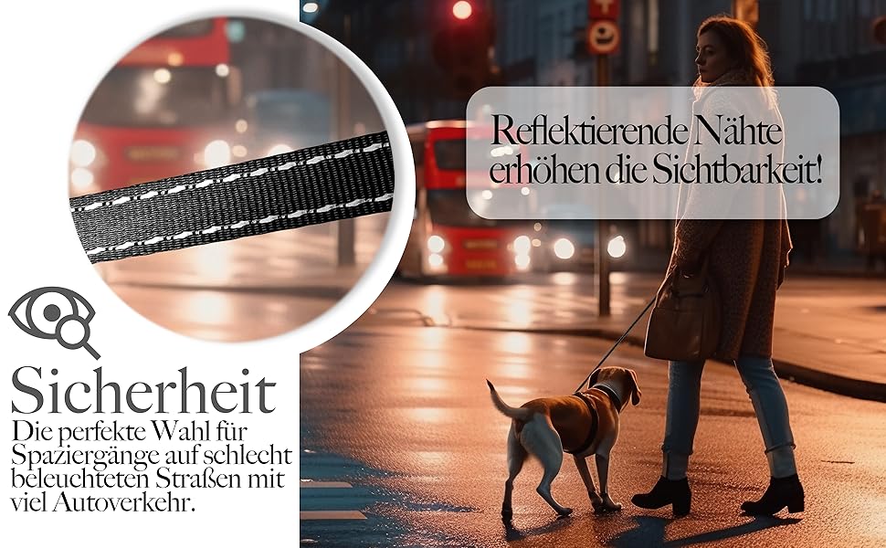 Рулетка для собак до 20 кг Bluzelle з відбиваючими смугами, металевим карабіном, надійним гальмом та зручною ручкою, розмір S