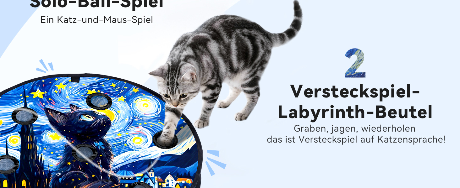 Іграшка для котів, інтерактивна кулька з лабіринтом, автоматична іграшка-мисливець з пір'ям, мисливська іграшка, подарунок для кота
