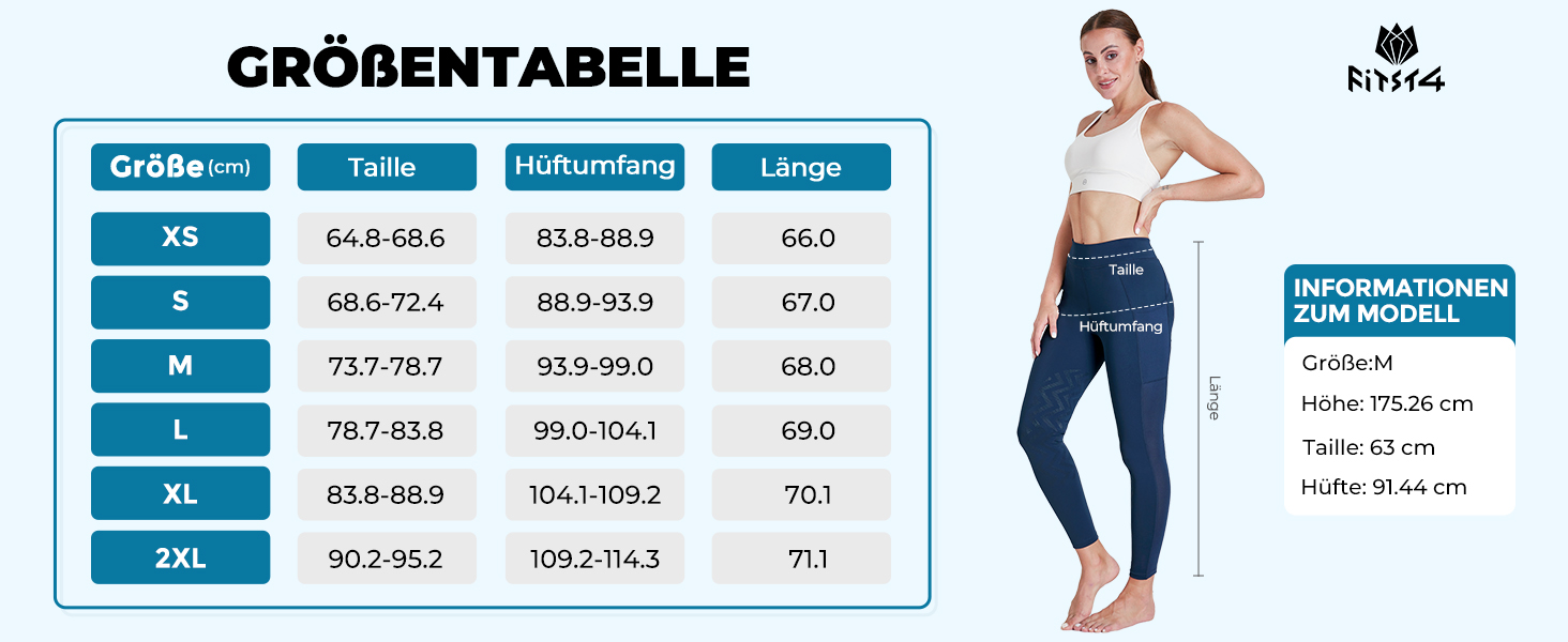 Спортивні штани для верхової їзди FitsT4 для жінок та дівчаток. Легінси для верхової їзди з силіконовими накладками на колінах, з боковими кишенями, дихаючі та еластичні. Ідеально підходять для верхової школи та їзди на велосипеді навесні/влітку. Чорний колір, розмір S