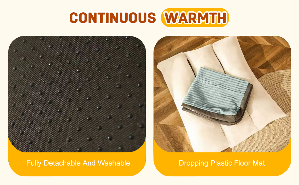 Килимок для собак Petcute великих та середніх порід, м'який, знімний, дихаючий, з неслизьким дном, зелений