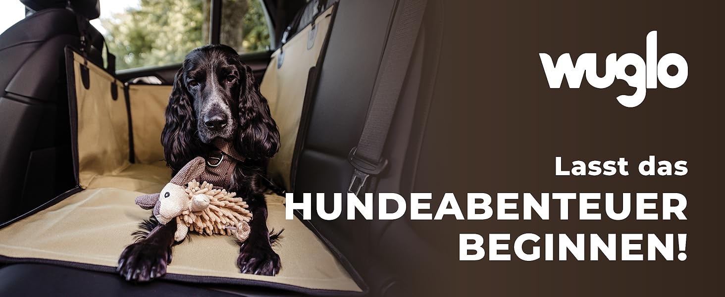 Автокрісло для собак Wuglo Extra Stabiler – надійне, водонепроникне автокрісло для собак середніх розмірів до 18 кг, бежеве