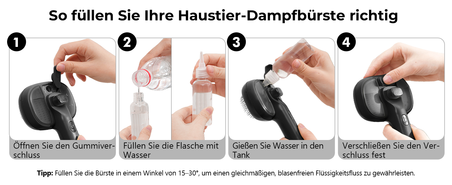 Парфумерна щітка для котів Pecute з функцією розпилення, масажна щітка для видалення шерсті, чорна