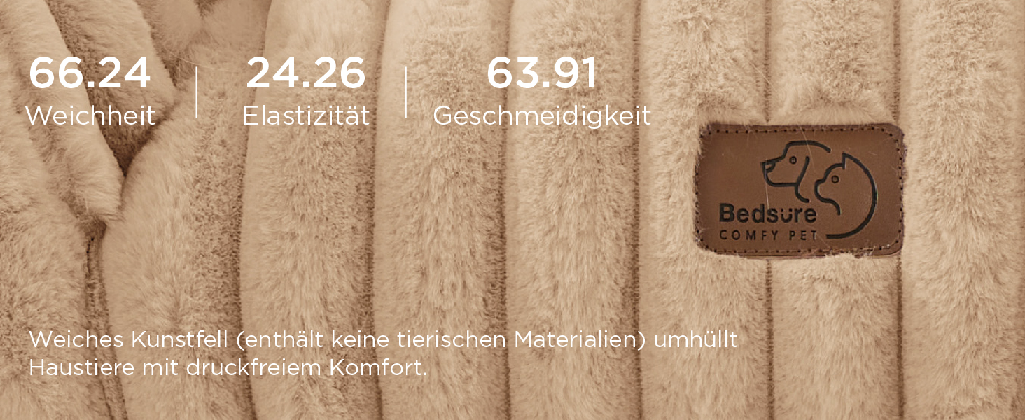 BEDSURE Ортопедичне ліжко для котів та собак великого розміру, 76x51x25 см, сіре, велике, миється, для маленьких собак та котів