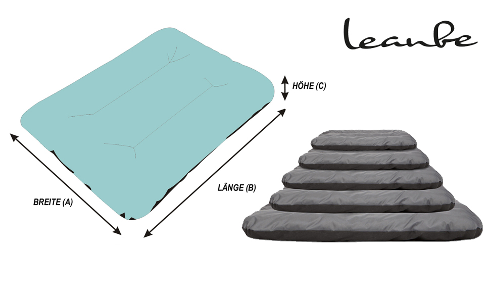 Підстилка для собак, лежанка, матрац для собак (Чорний Оксфорд, L:100x70x8 см)
