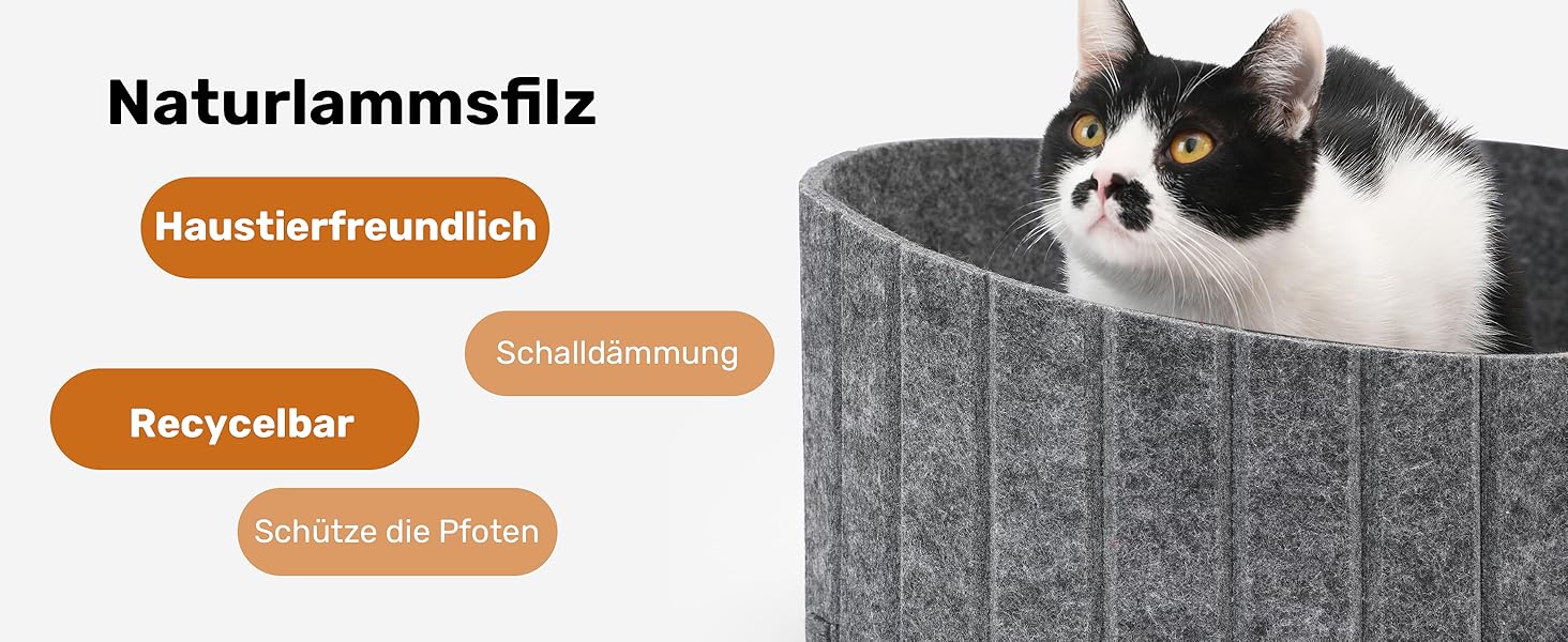 Кразборт для котів FUKUMARU, 61 см, крафтовий, у формі дивану, з круглими накладками, сірий