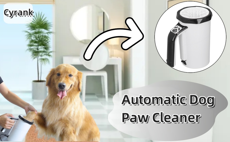 Автоматичний мийка лап для собак, портативна, розділена, ручна, перезаряджувана. Підходить для середніх та великих собак