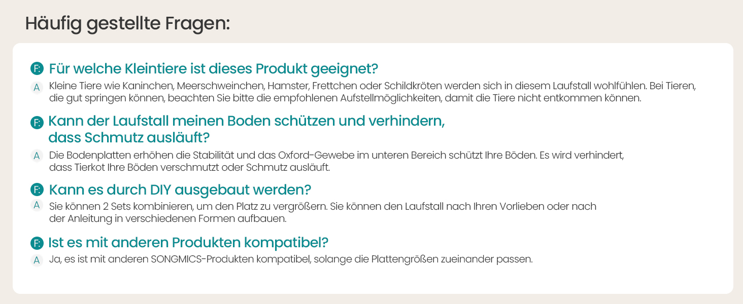 Клітка для дрібних тварин SONGMICS, 144 x 74 x 47 см, білий колір, LPC015W01 M