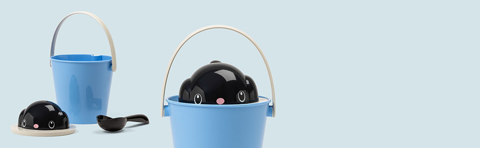 Контейнер для корму для собак United Pets, Італія, рожево-сірий, з лопаткою, дизайн Stefano Giovannoni