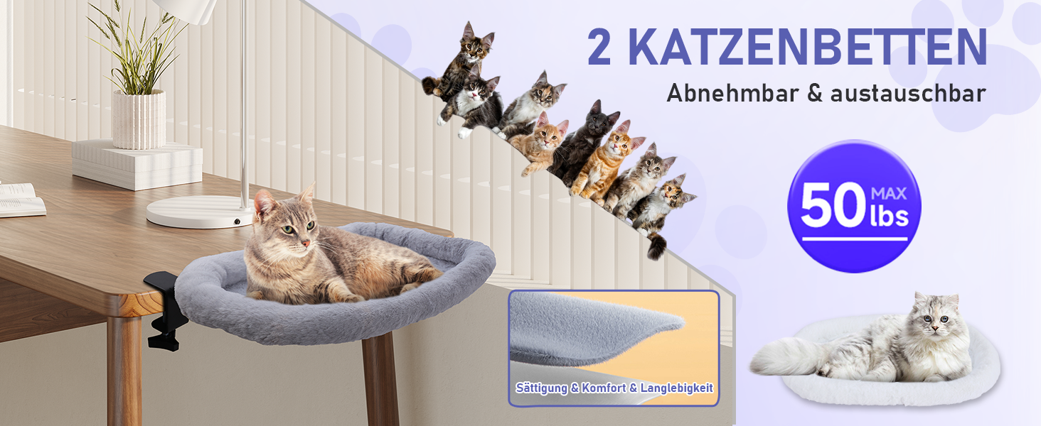 Підвісне ліжко для котів Trhillsbrad, 90° складна конструкція, 59x38 см, до 11 кг