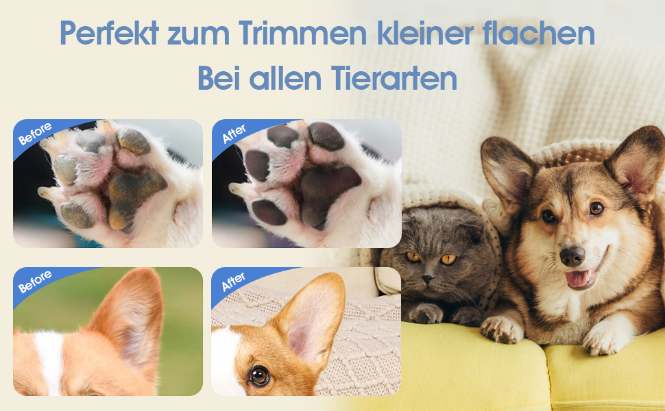 Триммер для собак PawTrim Pro: професійний, тихий, вологостійкий, з LED-дисплеєм для догляду за лапами, очима, вухами та обличчям