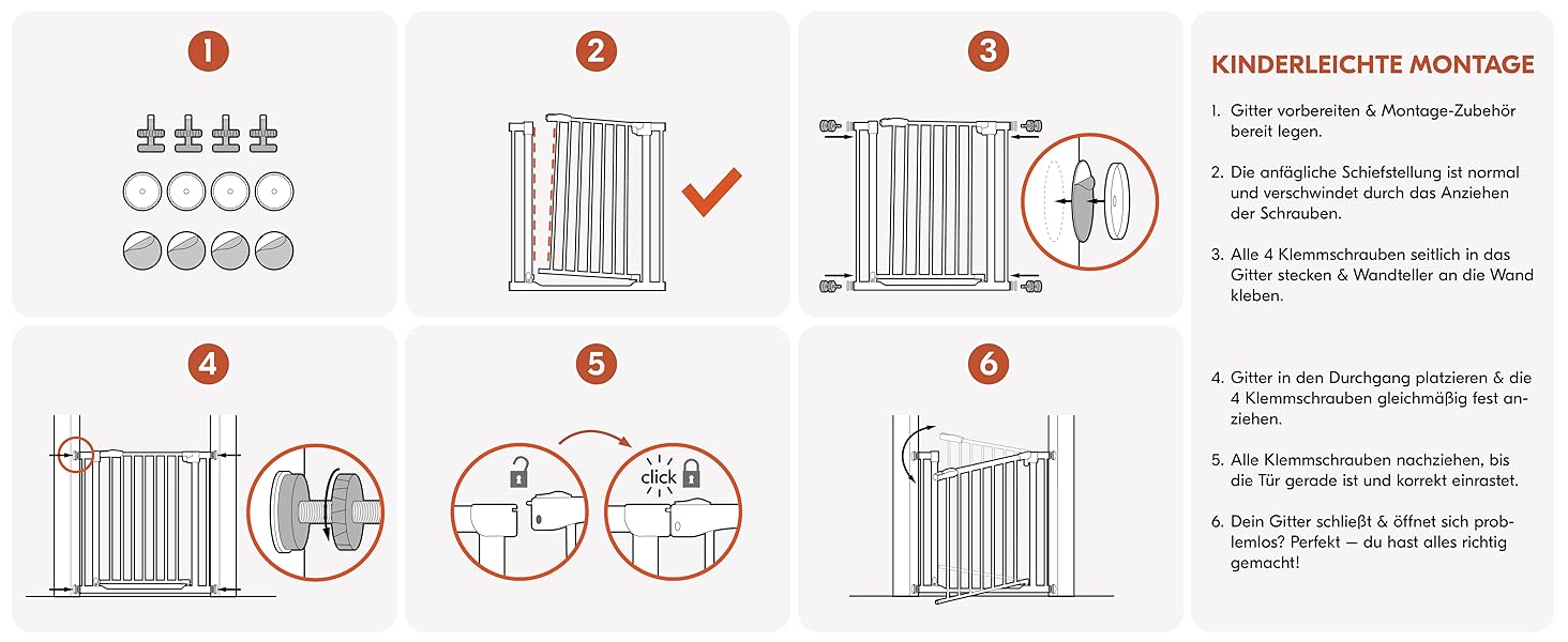 Захист для воріт Hauck Clear Step Autoclose 2, Темно-сірий - для дітей, регульована ширина 75-80 см, висота 77 см, самозакривання, низький поріг, двостороннє відкривання однією рукою, без свердління