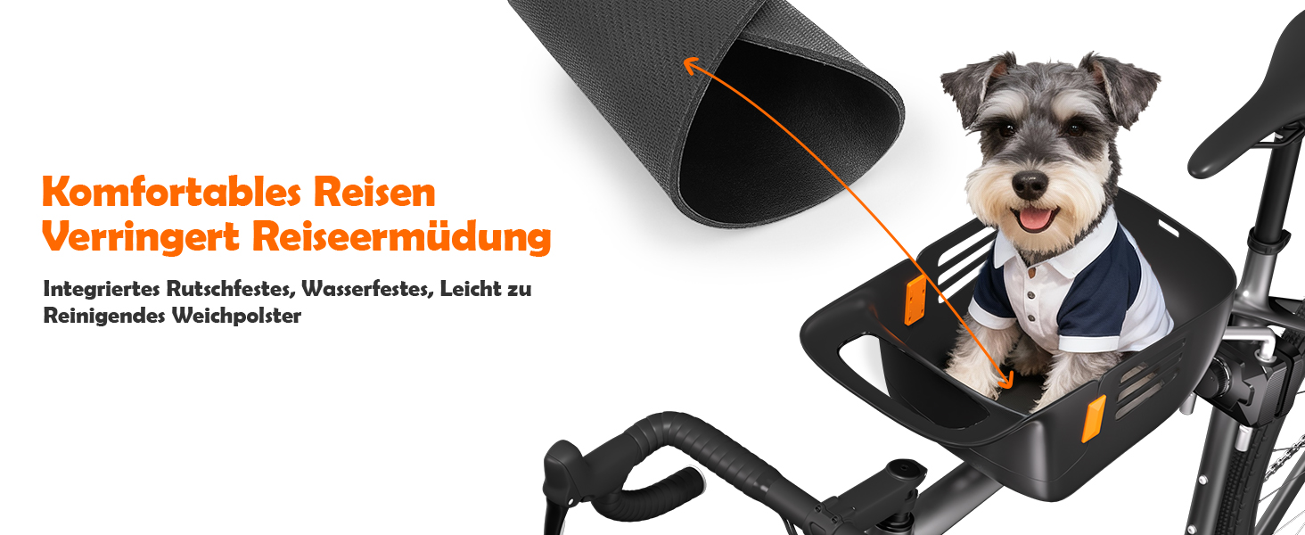 Корзина для собак на велосипед DAISTERN, до 12 кг, водонепроникна, міцна, для малих та середніх собак