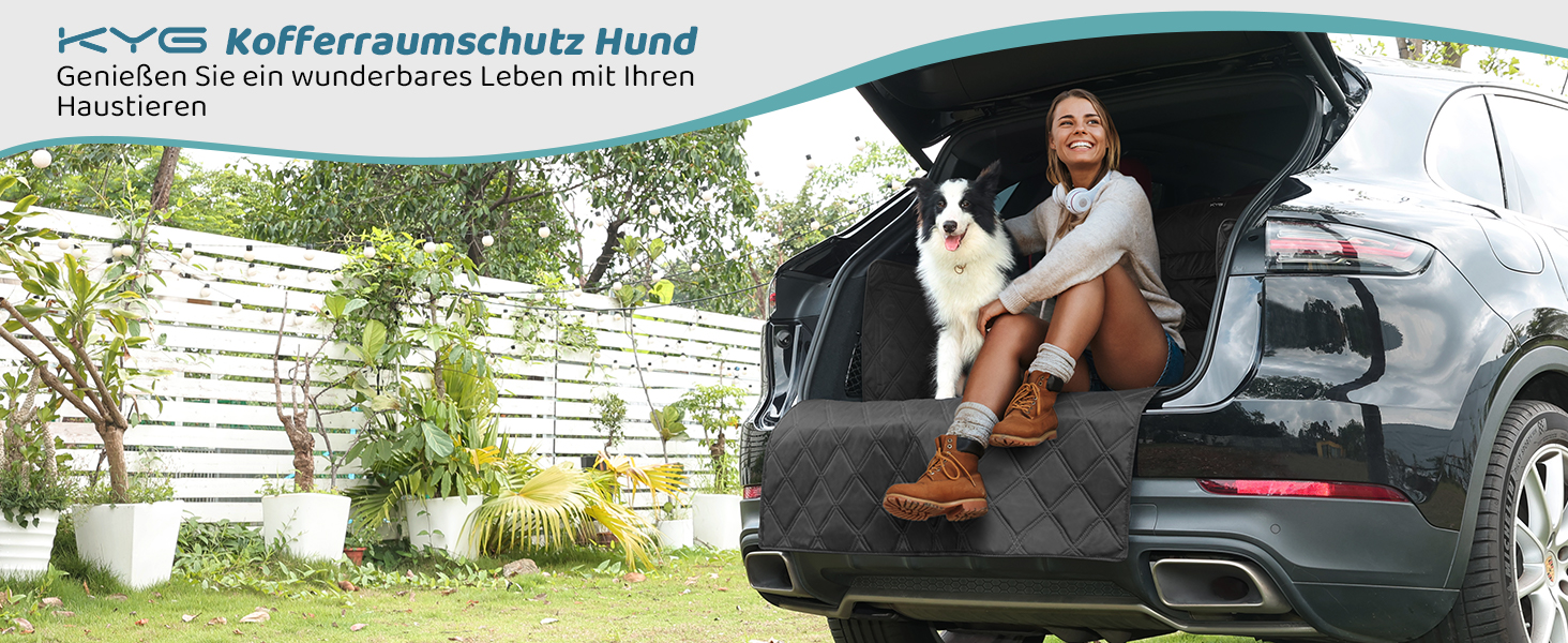 Захист для багажника авто для собак KYG з неслизьким дном, захистом бокових панелей та краю, універсальний, вологостійкий та стійкий до подряпин, 195 x 105 см