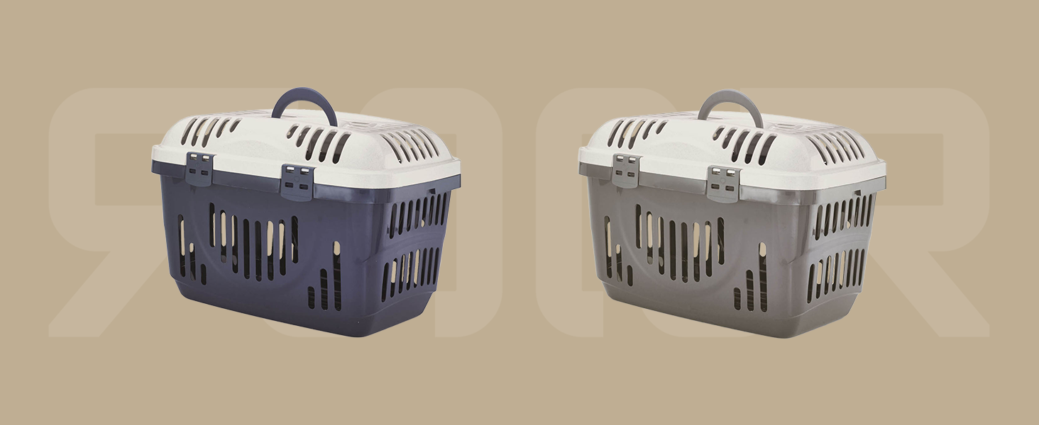 Транспортна переноска для котів Rohrschneider (Блакитна) | Велика переноска для кота | З ручкою