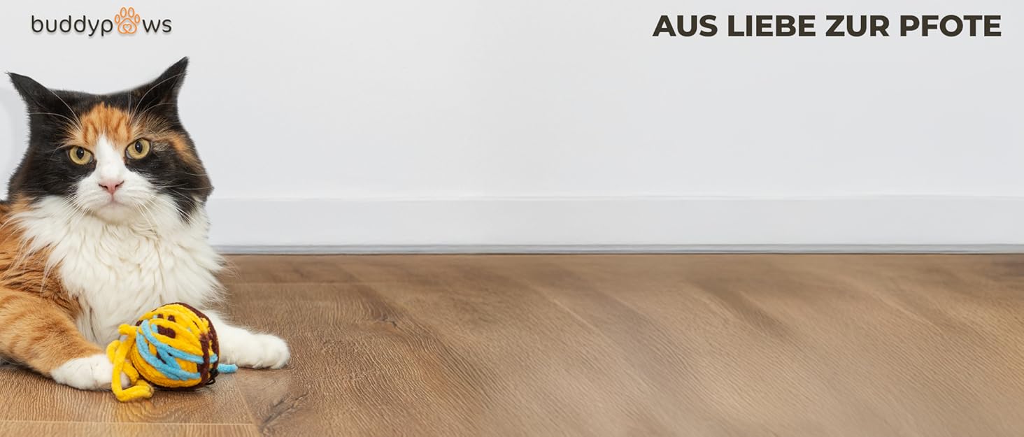 BuddyPaws® Паличка-пір'їна для котів Stabil – Інтерактивна іграшка з 4 пір'ями та котячою м'ятою, висувна 42-104 см, гнучка, з запасним шнуром, аксесуари для котів