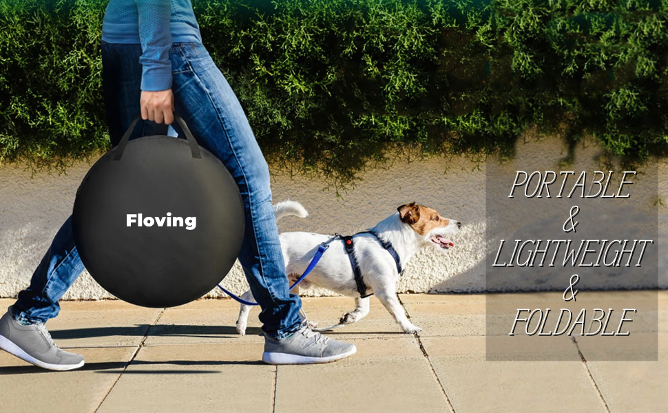 Портативна собача будка Floving, загон для тварин, переносна клітка для котів та цуценят, сіра (80*60 см)