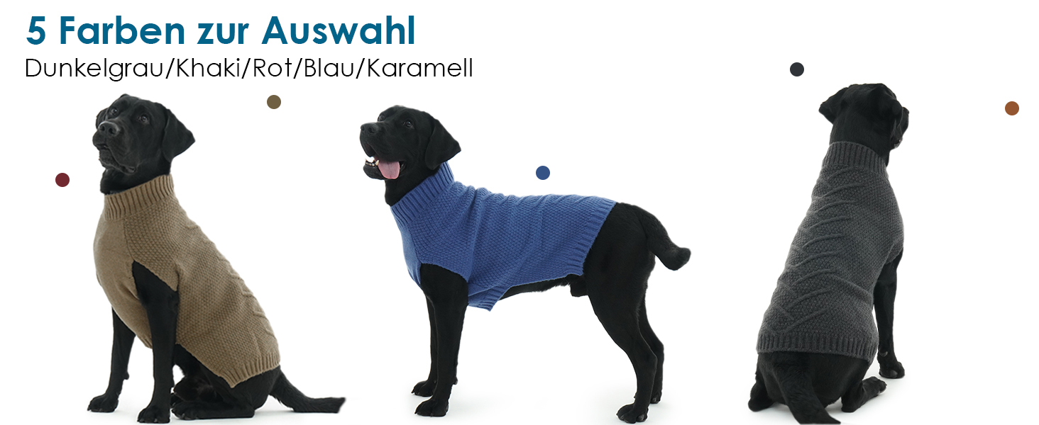 Пуловер для собак, теплий пуловер для великих собак, в'язаний пуловер для собак, флісовий пуловер для собак, для Лабрадора, хакі, 3XL XXXL