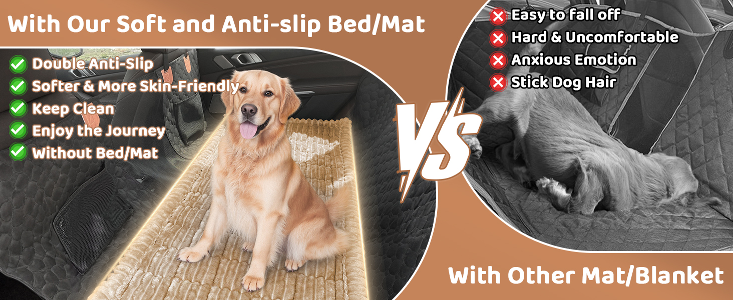 Незсувний авточохол для собак, килимок для тварин у салоні авто, водовідштовхуючий та стійкий до подряпин, м'який захист для автомобілів, вантажівок та позашляховиків (Мілксамт, світло-сірий, 63 x 138 см)