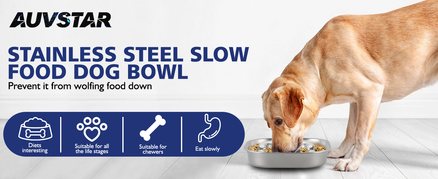 Миска для собак Slow Feeder з гелевими вставками, запобігає ковтання, великі миски для собак, аксесуари для собак, покращує травлення