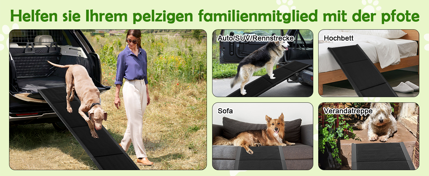 Східці для собак у машину, розкладні, 180x50 см, для великих собак, до 115 кг, SUV та LKW