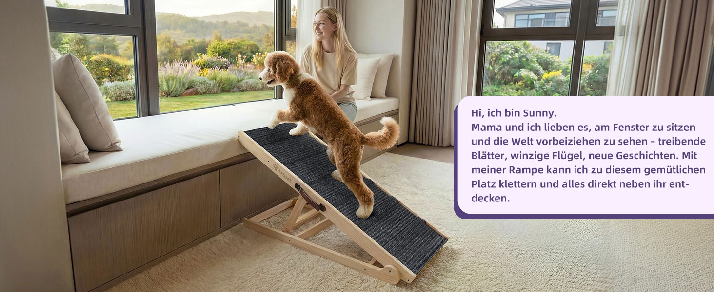 Рампа для собак Extra Lange, 190 см: стабільна авторампа для великих собак, для SUV, комбі та автодому, до 90 кг