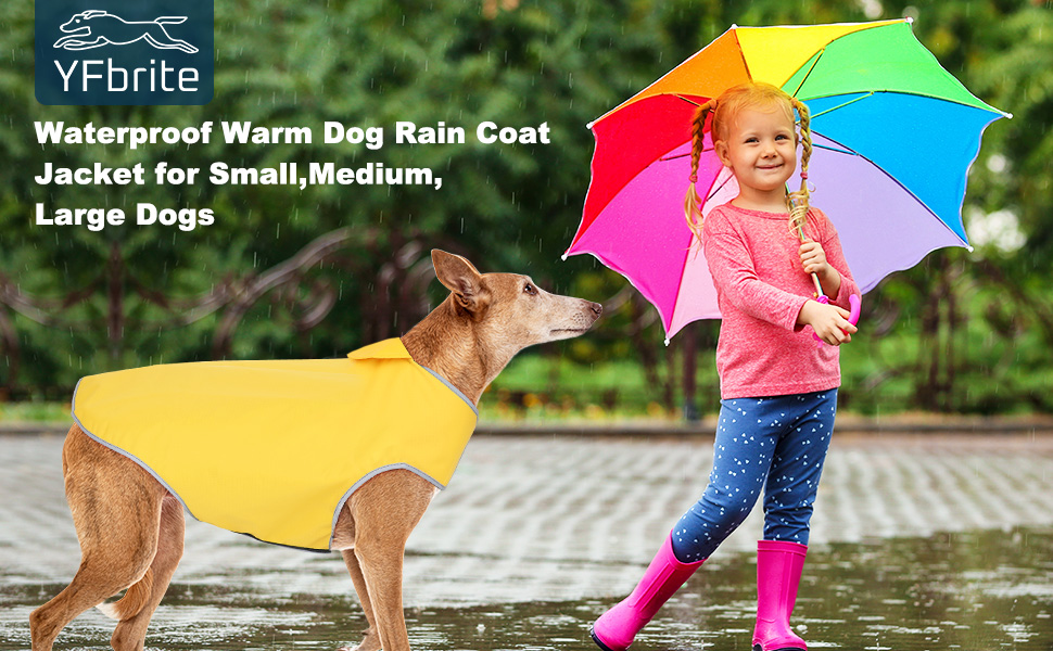 Водонепроникний собачий дощовик Yfbrite, легкий дощовик для тварин, регульований, теплий, для всіх порід, сірий, розмір M