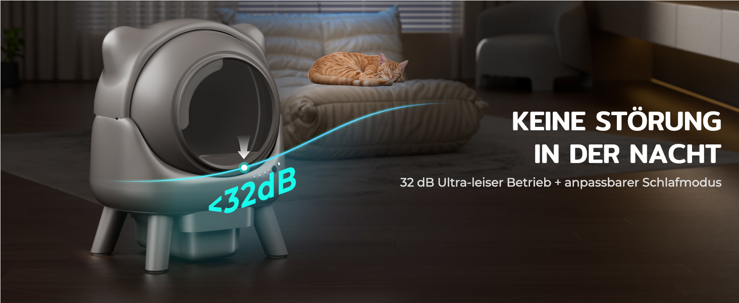 Автоматичний лоток для котів Cura X1: самоочищення, 80+8л, сенсори, контроль через додаток, для кількох котів