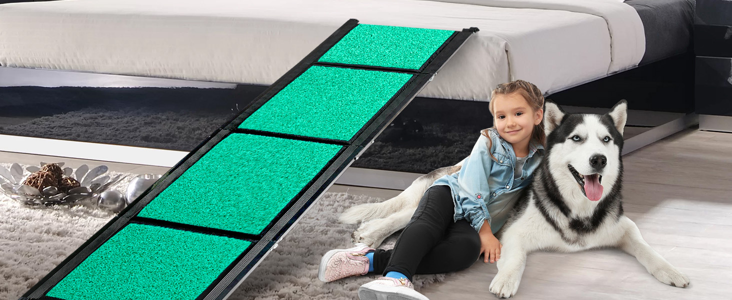 Рампа для собак у машину, складана, 180 см, антиковзаюча поверхня, для великих собак (до 100 кг), SUV та позашляховиків